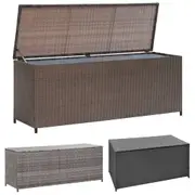 Garden Storage Box Grey 120x50x60cm Poly Rattan Container Organizer vidaXL