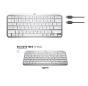 Logitech MX Keys Mini Minimalist for Mac Illuminated Wireless Keyboard Gray