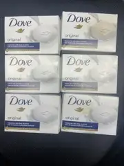 Dove Original Deep Moisturizing Beauty Bar Soap, Unscented, 3.75 oz (6 Bars)