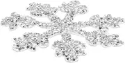 ARTSEWPLY Snowflake Shaped Iron Patch Delicate Crystal Design for Clothing Coats and DIY Crafts Compact Silver Snowflake Embellishment for Easy Use and Decoration