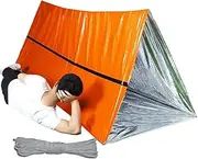 Survival Shelter – Lightweight Backpacking Tent with Waterproof Tarp Awning, All-Weather Protection | Lightweight and Portable Portable Outdoor Camping Shelter for Hiking, Travel, and Use