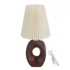 Night Lamp Stepless Dimming Walnut Grain Decorative Table Lamp 3 Colors Retro
