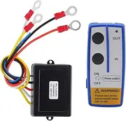 Akozon 12V-24V 75fts Wireless Winch Remote Control Switch Kit with Receiver Replacement for Truck Jeep ATV SUV (Blue)