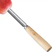 Fruit Corer - Hand Pitter Stainless - Multifunctional Manual Fruit Corer with Anti-Slip Wood Handle for Quick Cooking Salad Prep Juicing Canning