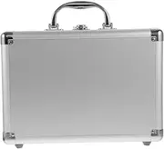 DOITOOL Suitcase Aluminum Storage Case Brief Cases Men Tool Case for Men Metal Case Briefcase Looking for Men Briefcases for Men Portable Workstation Briefcase Men Briefcase Silver Cotton
