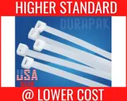 100 PCS 6" Natural Color Cable Wire Tie 40 Lbs Zip Nylon Fasten Secure Locking