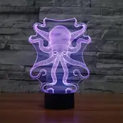 Sea Animal Series Creative 3D Colorful LED Decorative Night Light Remote Control Version