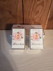 Vintage Crabtree & Evelyn Bath Soap Evelyn Rose Two Bars Discontinued New NOS