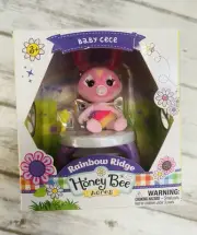 Honey Bee Acres BABY CECE Flocked Fuzzy Miniature Pink Bunny Rainbow Ridge