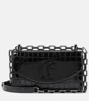 [Christian Louboutin] Christian Louboutin Loubi54 croc-effect leather shoulder bag One Size black