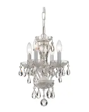 Crystorama 4-Light Traditional Crystal Mini Chandelier Swarovski Spectra Crystal