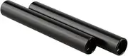 CAMVATE 15mm Aluminum Rod Extension Pipe for DLSR Camera Support System(10cm Length,Black,Pair)