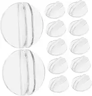 jojofuny 100Pcs Game Card Clips Round Holder for Business Cards and Memo Notes Transparent Miniature Bases for Various Occasions Easy to Use and Stable Design