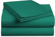 4 PCS Cotton Bed Sheet Set 800 Thread Count 100% Organic Cotton Blend Bed Sheets Easy Care And Breathable Bed Sheets With 18''Deep Pockets For All Seasons Luxurious (King Teal) Bed Sheet Set