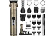 Hatteker Beard Trimmer Kit Professional Hair Clipper Zero Gapped T-Blade Trimmer Electric Razor Shaver for Nose Ear Body Face Mustache Trimmer for Men Cordless Grooming Kit 8 in 1