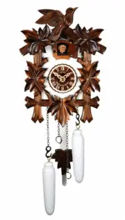 Quartz Cuckoo Clock 5-Foliage, Bird EN 522/28 Q NEW