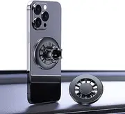 ushilife Magnetic Magnet Head for Car Mount Phone Holder, Magnetic Phone Mount Base for 17mm Ball Head Socket Joint, Compatible with iPhone 15 14 13 12 Mag safe Case Cell Phone Clip, 360 Degree Rotate