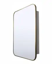 Canarm MDC2A2230 22" x 30" Framed 1 Door Medicine Cabinet - Gold
