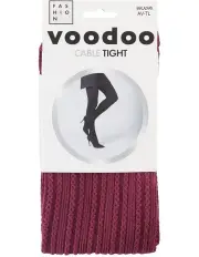 [Voodoo] Cable Tights in Baklazhan