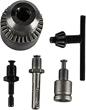 5 Pcs ZONADAH 3-16mm Quick Change Drill Chuck Adapter Kit Drill Chuck with Key 1/2-20UNF Thread Hand Drill Hex Shank Socket Square Wrench Electric Hammer Adapter Accessories