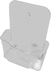 TENOL Acrylic Business Card Display Stand Brochure Holder Pamphlet Countertop Organizer for Signs Menu Document Magazines Reception, A5 1 Tier