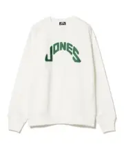 (ASK availability First) BEAMS JONES / Front embroidered sweatshirt new