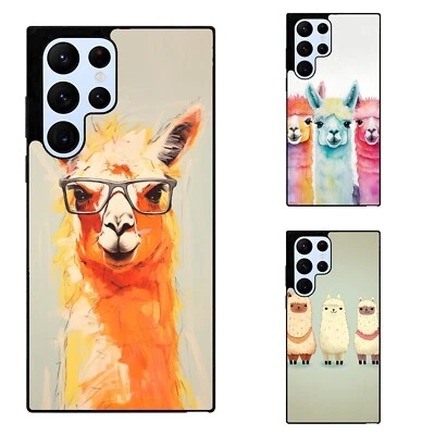 For Samsung S7 S8 S9 S10 S20 Plus Lite watercolor tie dyed llamas Anti skid Case