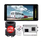 9" Easy-Fit clip Mirror Monitor Reversing Camera White 700TVL CCD Twin Lens Kit
