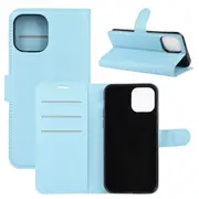 For iPhone 12 / 12 Pro Case, Lychee Texture Folio Shielding Case Wallet, Blue