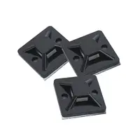 Self Adhesive Cable Zip Tie Mount, Ties Mounts, 20X20mm 240pcs,Black, Base Clips Saddle Screw Fixing Wire Holder Organizer Mounting Anchors Retardant
