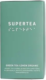Teministeriet Organic Green Tea Lemon 20 Super Tea Bags