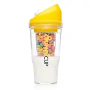 The CrunchCup Never Soggy Portable Cereal & Milk Crunch Cup for Cereal on the Go