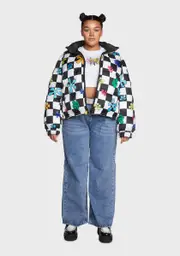 [Dolls Kill x SpongeBob] Plus Sea Smarts Reversible Puffer Jacket
