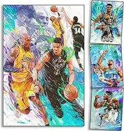 dalouh Antetokounmpo Poster Basketball Canvas Poster Wall Art Print Set of 4 Gifts for Boys Living Room Bedroom Decor Unframed: 8x12inch