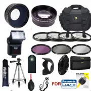 PANASONIC LUMIX DC-G9 COMPLETE HD PRO 62MM HD KIT TRIPOD FLASH LENSES FILTERS