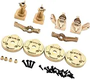 1:12 RC Car Front Axle Steering Cups Brass Gear Covers and C Hub Carrier DIY Spare Parts Heavy Duty for H12Y+ RC Car Crawler