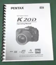 Pentax K-20D Operating Manual: 288 Pages & Protective Covers!