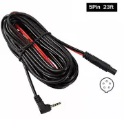 5 Pin Male To 2.5mm Jack Car Reversing Parking Camera 7M Extension Cable Wire
