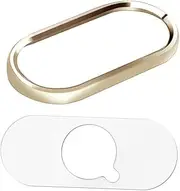 LIFKICH Golden Scratchproof Phone Camera Protector Ring with Clear Film Durable Metal Lens Protector Compatible with Iphone Xs Max Xs Fall Easy to Apply for Optimal Lens Safety