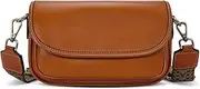 [HESHE] Leather Crossbody Bags for Women Trendy Shoulder Bag with Guitar Strap Stylish Ladies Purses Satchel Handbags Travel