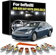 LED Bulb Interior Door Plate Sun Visor Light Kit, for Infiniti G25 G35 G37 G37S Sedan Coupe Cabrio 2003-2009 2010 2011 2012 2013