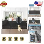 75” Adjustable Retractable Baby & Dog Gate - Safety Lock & One-Handed Operation
