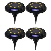 4pcs/6pcs 8LED Waterproof Solar Powered Ground Lights