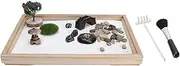 Mini Zen Garden, Zen Garden Kit, 11 x 7.5 x 1 Inch, Japanese Zen Garden for Desktop, Office, Living Room, Bedroom