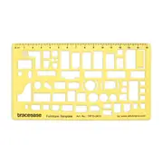 House Plan Interior Design and Furniture Stencil for Kitchen Bed Bath Drafting Tools Furniture Templates
