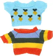 Totority 2pcs Yarn Cute Stuffed Animal Clothing Plush Animal Sweater Doll Replacement Sweater Costume