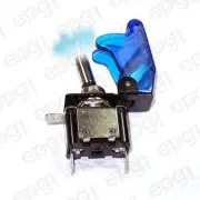 ON/OFF SPST 3P BLUE ILLUMINATED TOGGLE SWITCH w/TRANS BLUE COVER #662051/665019