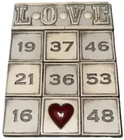 Nicks See Photos Sid Dickens T-463 L-O-V-E Memory Block Tile Love Red Heart
