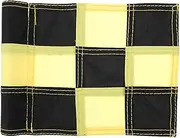 Outanaya Nylon Golf Flags Practice Court Flags Anti-Wear Golfs Training Flag Yellow Black Checkered Court Flag for Golfing Games