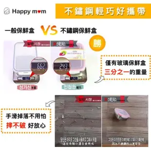 【幸福媽咪】304不鏽鋼保鮮盒/便當盒幸福六件組 -正方+長方(HM-304)